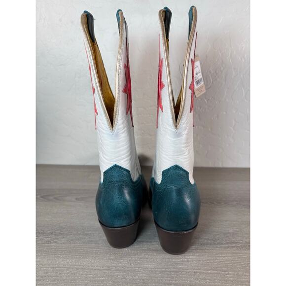 Ariat Starlight Western Boots Turquoise/Pearly White Star Accent Womens 8 NWT - Picture 7 of 10